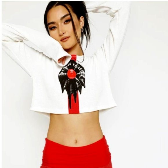 Boys Lie Tops - Boys Lie Thermal Broken Record Shirt